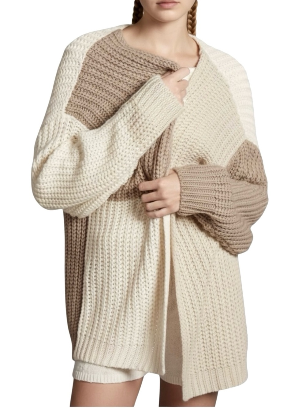 Anthropologie Porridge Colorblock Cardigan Sweater